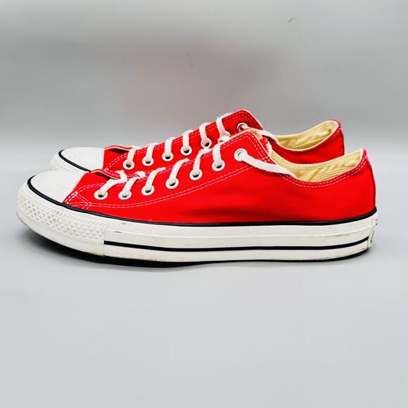 Converse Shoes Mens 11 Red Canvas Chuck Taylor All Star 2 Low Athletic Sneakers - Picture 4 of 10